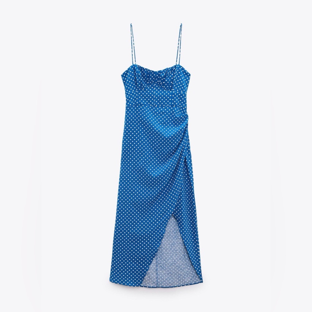 Zara  Polka Dot Midi Dress